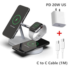 TriCharge - The 3-in-1 Wireless Magsafe Charger Stand from MARVOLY