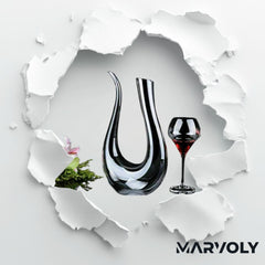 Vintara - The Crystal U-shaped 1500ml Wine Decanter from MARVOLY