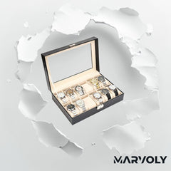 Veluro - The Leather Watch Box with Display by MARVOLY