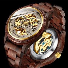 Woodline 24 - The Classic Wooden Men's Mechanical Watch from MARVOLY