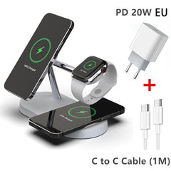 TriCharge - The 3-in-1 Wireless Magsafe Charger Stand from MARVOLY